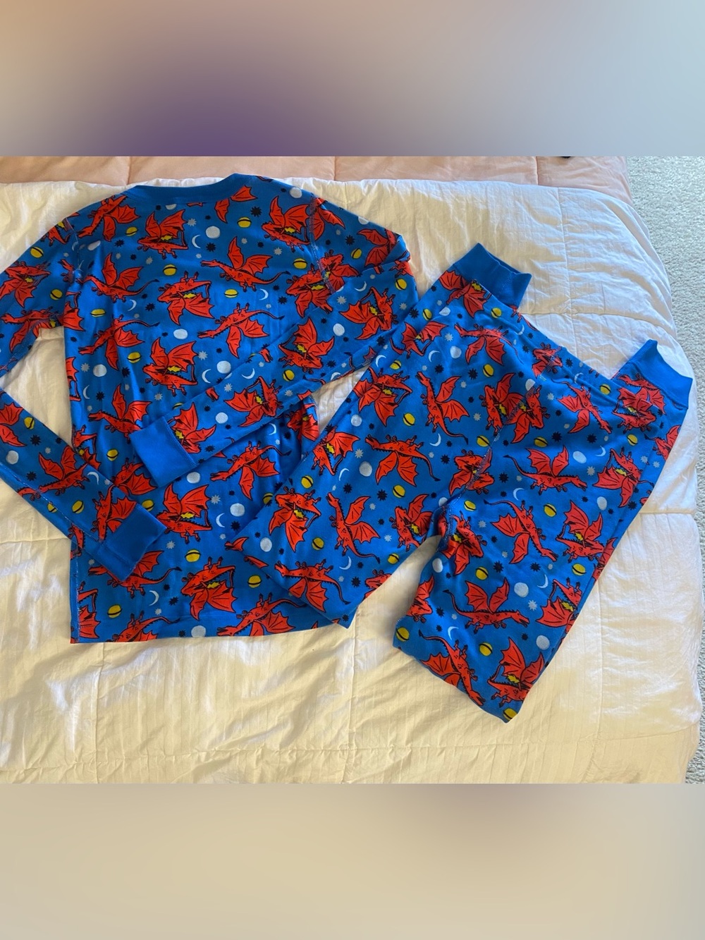 NEW HANNA ANDERSSON LONG JOHNS PAJAMAS SPACE DRAGONS
in ORGANIC COTTON - Picture 4 of 5